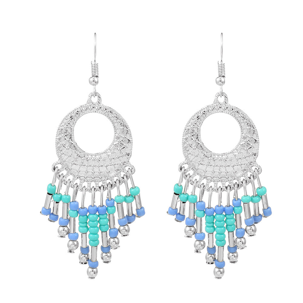 Wholesale Bead Tassels Alloy Earrings
